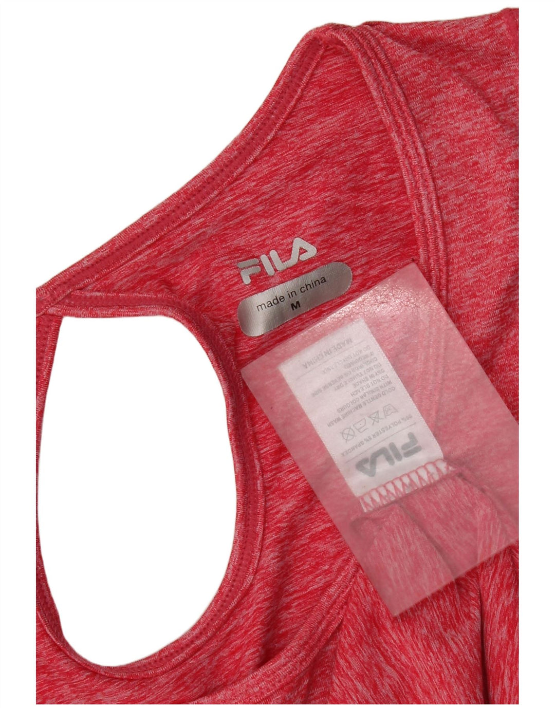 T-shirt damski Fila Top UK 12 Średni różowy poliester z blokami kolorów