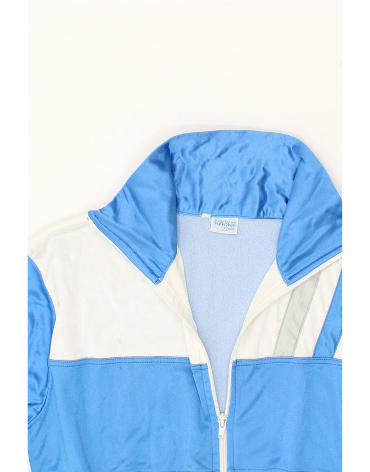 VINTAGE Mens Tracksuit Top Jacket IT 50 Medium Blue Colourblock Vintage Vintage and Second-Hand Vintage from Messina Hembry 