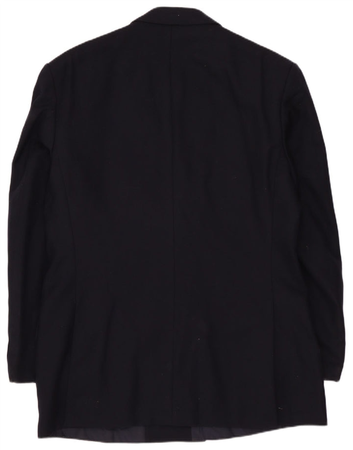 St Michael Męska marynarka dwurzędowa UK 38 Medium Navy Blue Wool