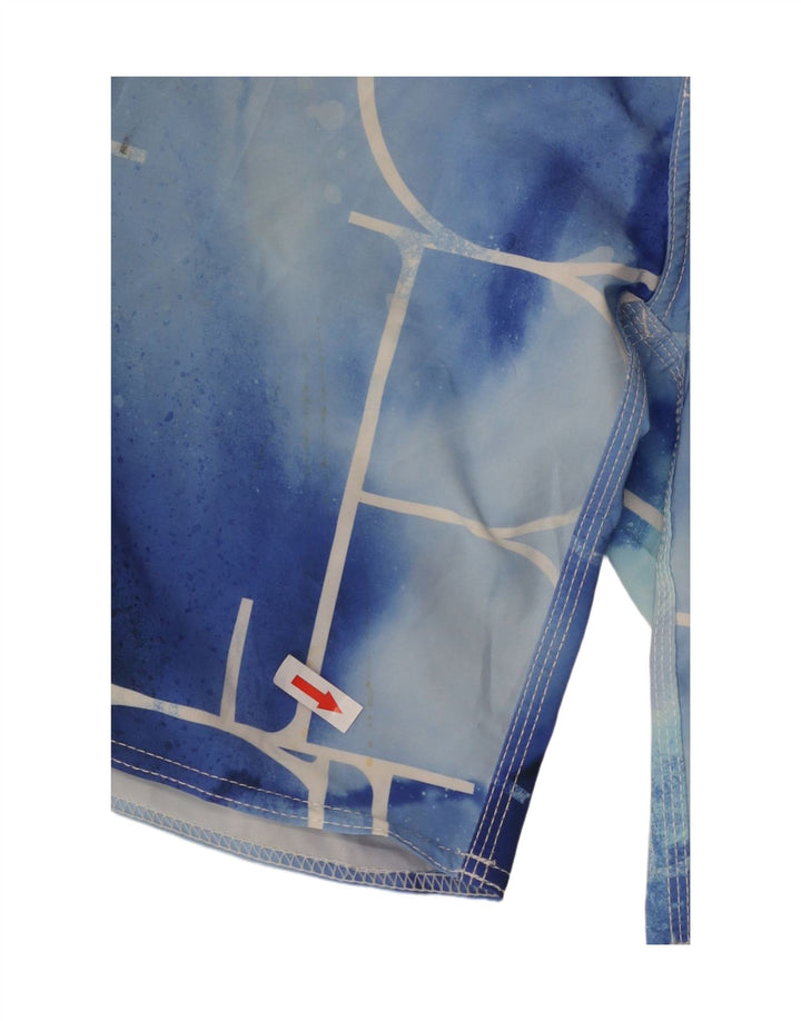 Męskie szorty kąpielowe Rip Curl z abstrakcyjnym wzorem graficznym, duże, niebieskie