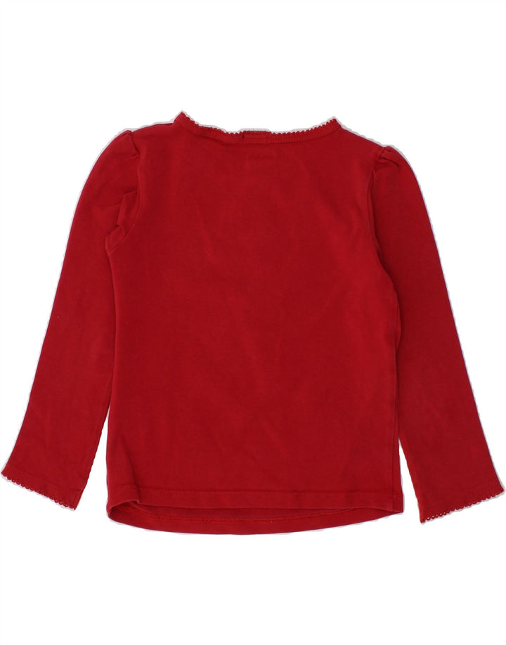 GAP Girls Top Long Sleeve 2-3 Years Red Cotton Vintage Gap and Second-Hand Gap from Messina Hembry 