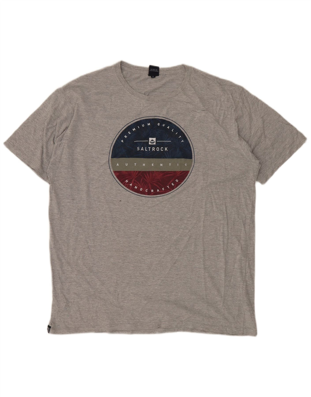 Męska koszulka z grafiką SALTROCK Top XL, szara bawełna