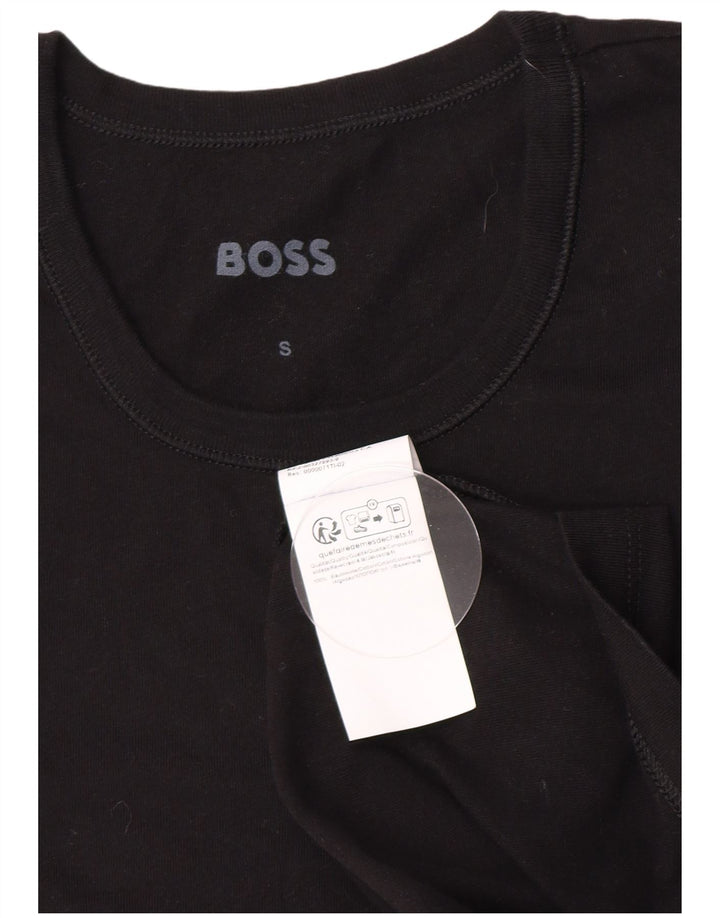 T-shirt męski Hugo Boss, mały, czarny, bawełniany