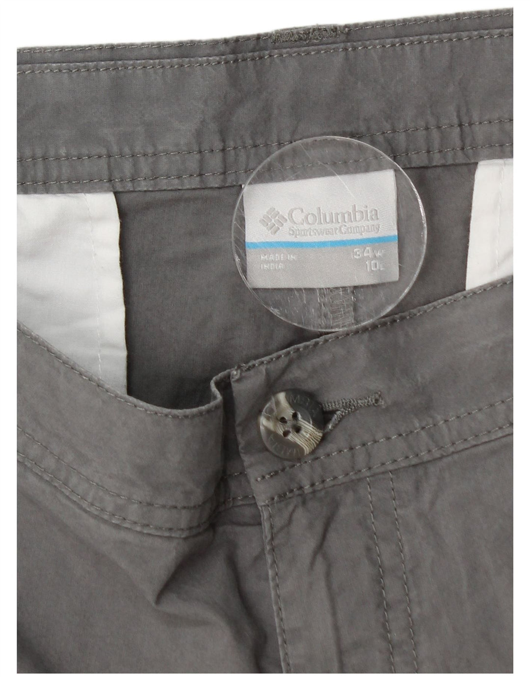 Męskie spodenki chino Columbia W34, duże, szare, bawełniane