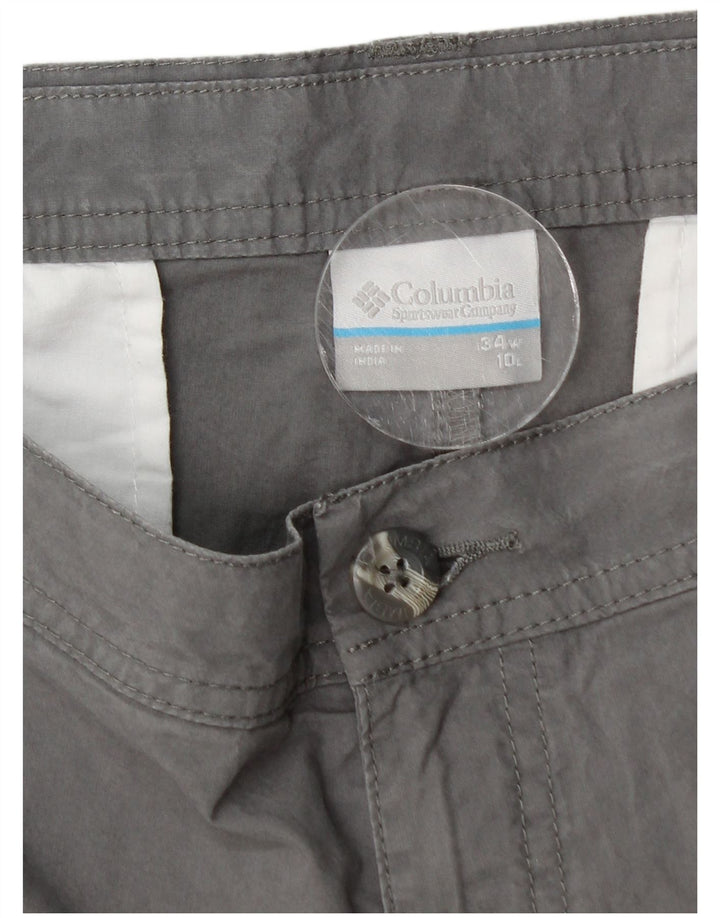 Męskie spodenki chino Columbia W34, duże, szare, bawełniane