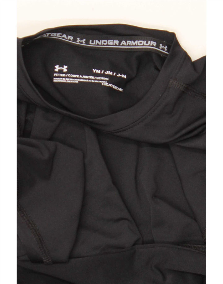 Chłopięcy top Under Armour Heat Gear z długim rękawem, 9-10 lat, średni czarny