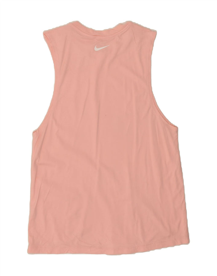 NIKE Womens Dri Fit Graphic Vest Top UK 10 Small Pink Vintage Nike and Second-Hand Nike from Messina Hembry 