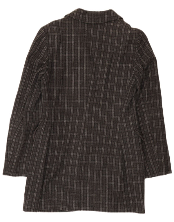 Dwurzędowy płaszcz damski Alberta Ferretti Philosophy UK 10 Small Grey