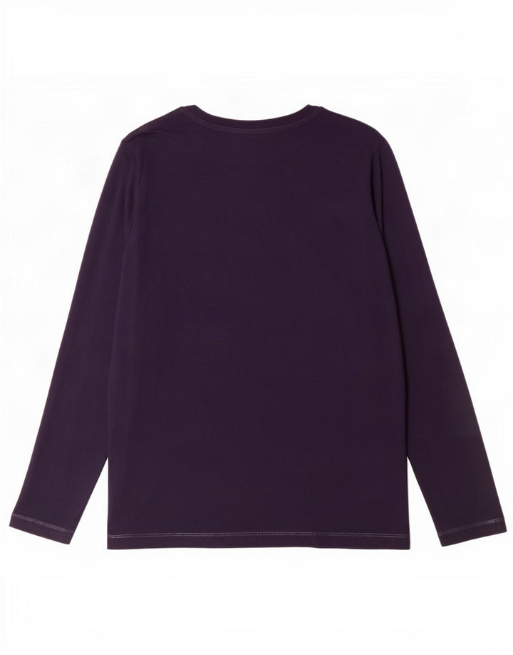 Marks & Spencer Damski top z długim rękawem UK 22 2XL Granatowy, bawełniany