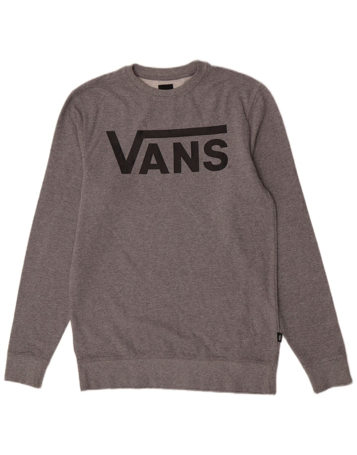 Męska bluza z grafiką Vans, mała, szara, bawełniana