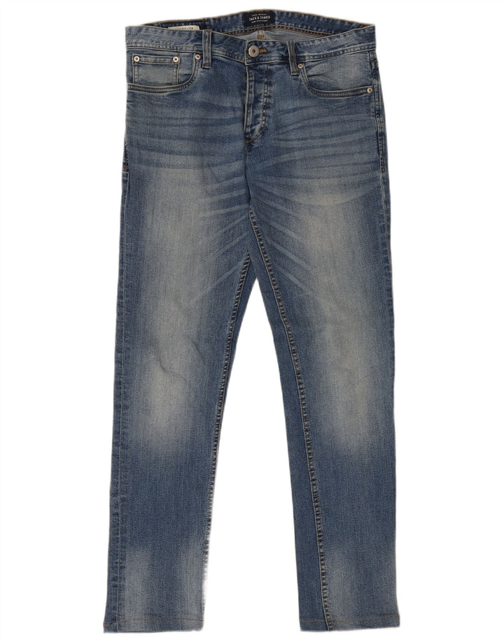 JACK & JONES Męskie jeansy Tim Slim W31 L31 Niebieskie, bawełniane