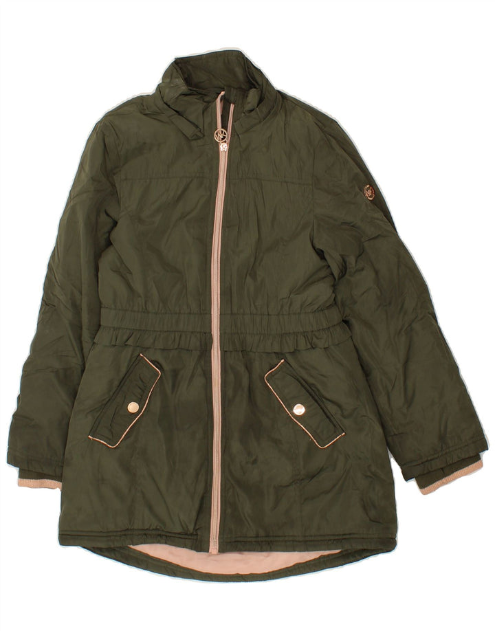 MICHAEL KORS Girls Padded Coat 10-11 Years Khaki Polyester Vintage Michael Kors and Second-Hand Michael Kors from Messina Hembry 