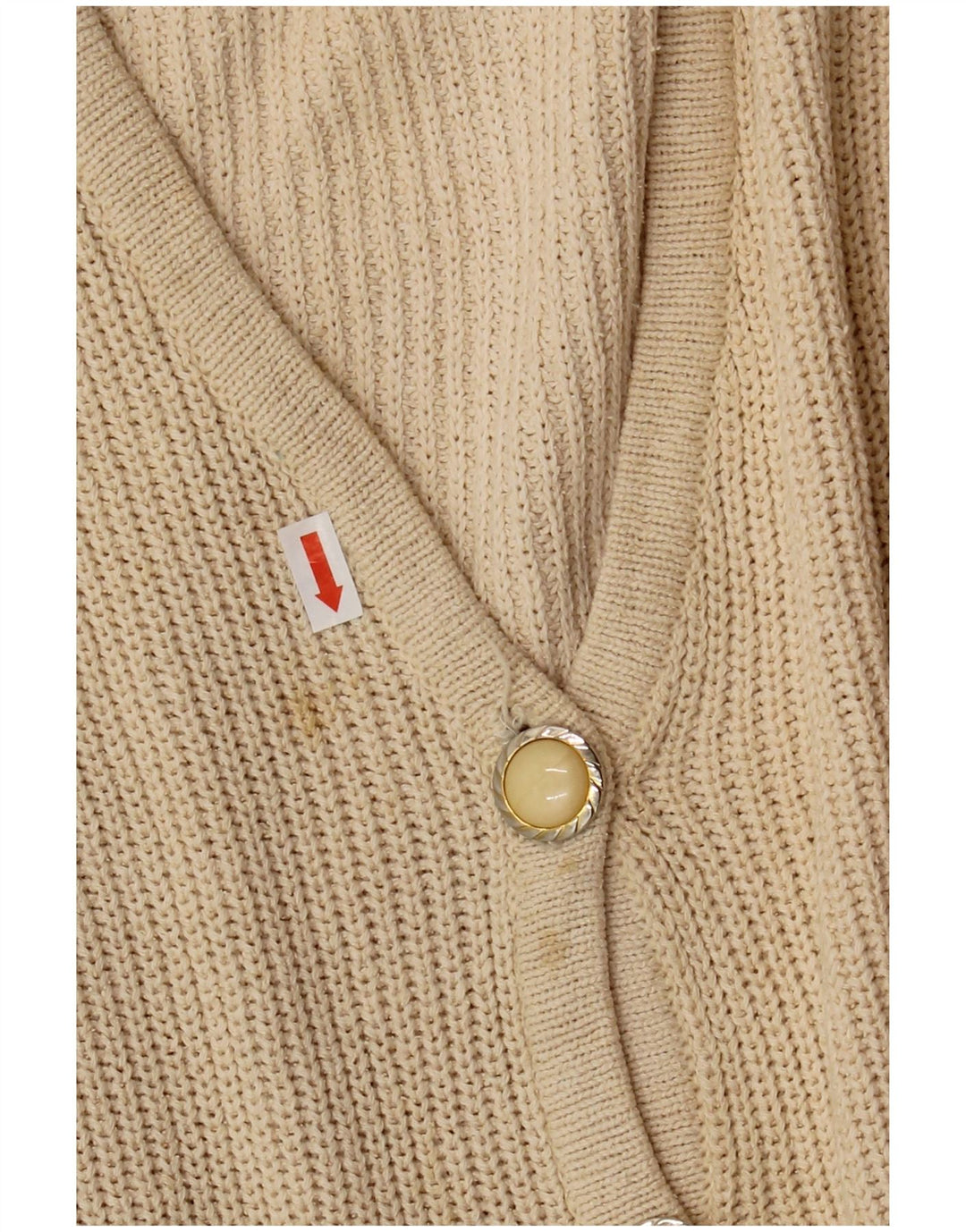 Damski sweter oversize w stylu vintage, EU 46/48 XL, w kolorze złamanej bieli