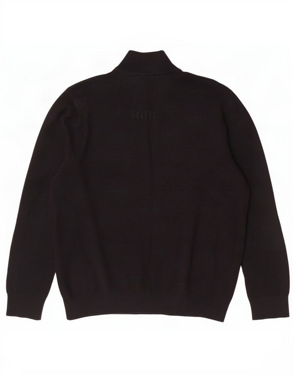 Męski sweter zapinany na zamek Penguin XL, czarny, bawełniany