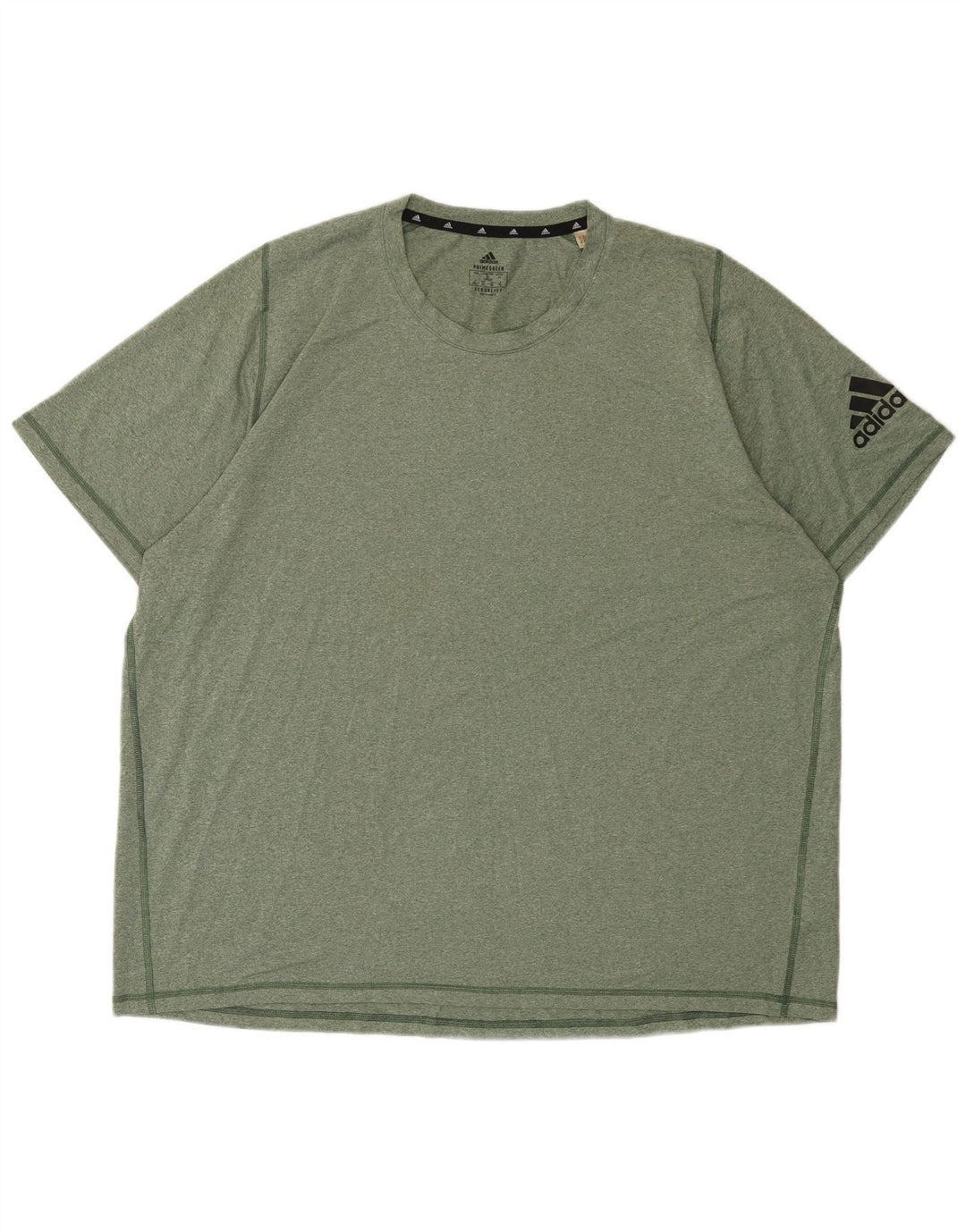 Męski t-shirt ADIDAS Aeroready, 2XL, khaki, nakrapiany poliester