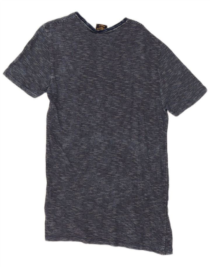 T-shirt męski Superdry, bawełniany, średni, granatowy w prążki