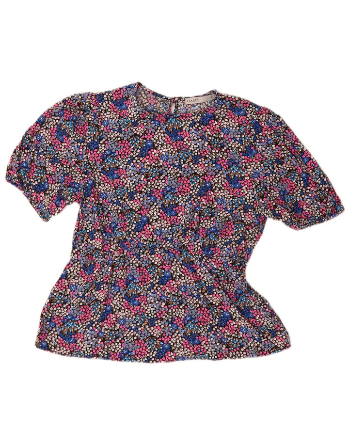 Bluzka damska Oasis Top UK 10 Small, wielobarwna, w kwiaty, wiskoza