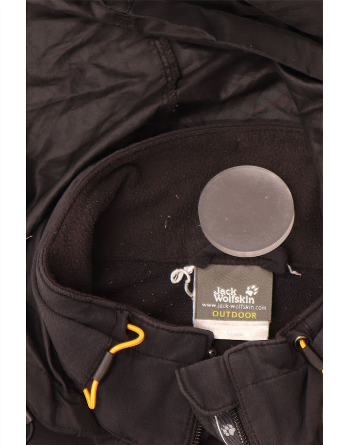 Męska kurtka wiatrówka z kapturem JACK WOLFSKIN UK 44/46 XL, czarny poliamid