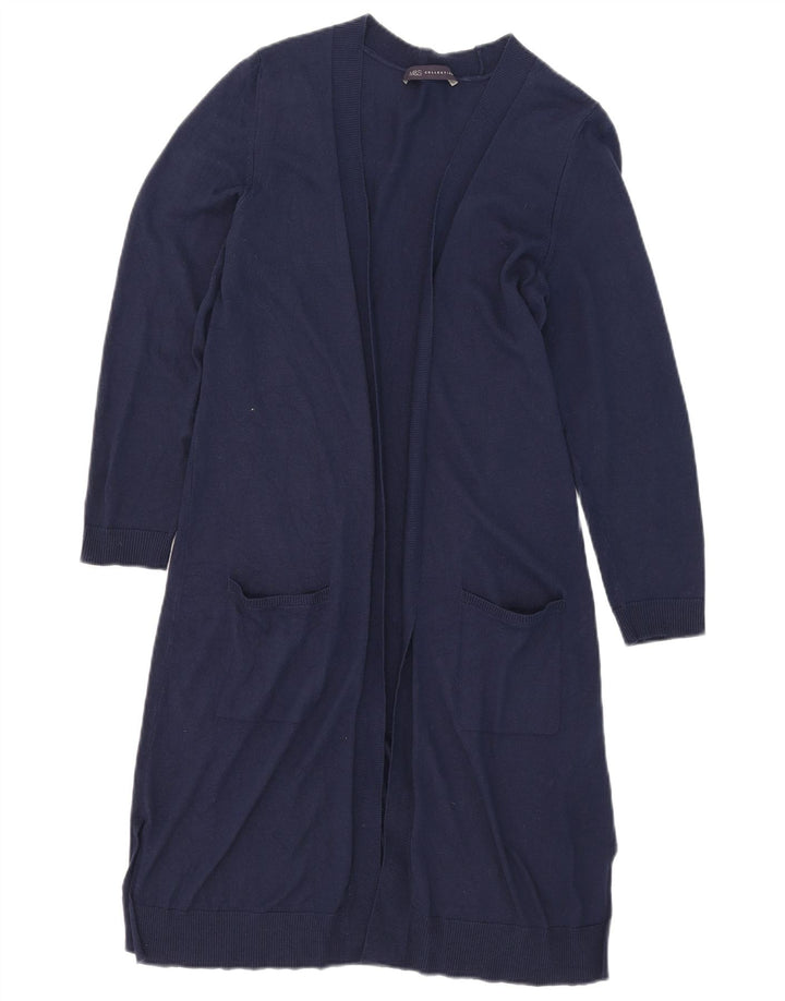 Marks & Spencer Damski sweter o przedłużonym fasonie, UK 12, średni granatowy