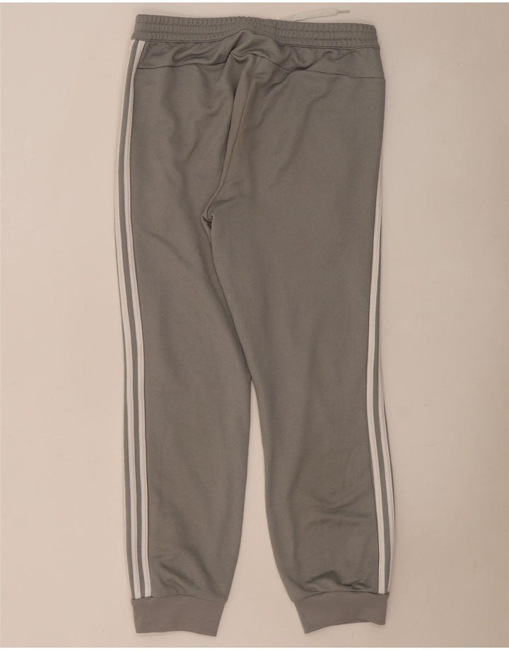 Męskie spodnie dresowe Adidas, duże, szare, poliestrowe
