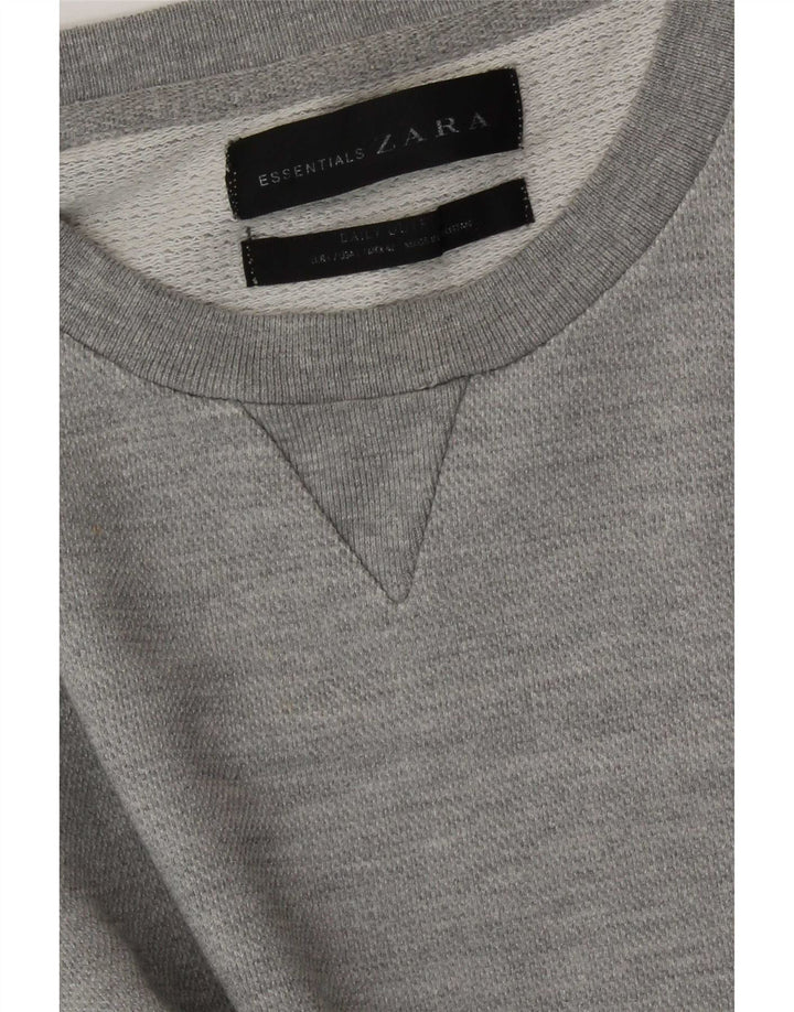 Męski sweter Zara, duży, szary