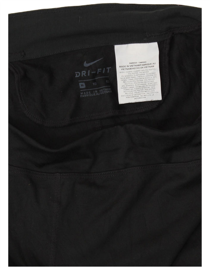 Damskie legginsy NIKE Dri Fit Graphic UK 18 XL, czarny poliester