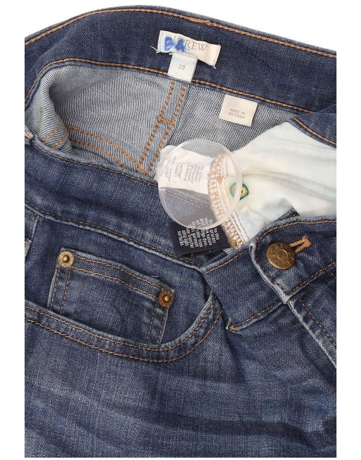 Damskie jeansy J. Crew ze stretchem W29 L30 Granatowa bawełna