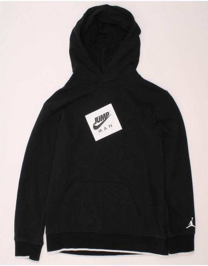 Chłopięcy sweter z kapturem JORDAN z grafiką, duży, 12-13 lat, czarny, bawełniany