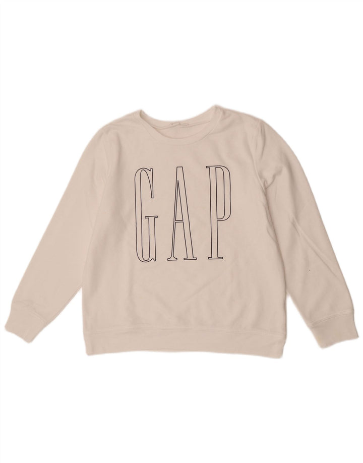 Damska bluza oversize Gap Graphic UK 10, mała, biała
