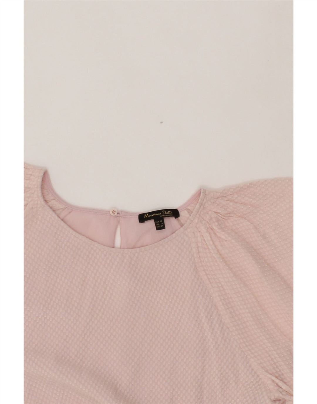 MASSIMO DUTTI Womens Blouse Top IT 38 XS Pink Argyle/Diamond Vintage Massimo Dutti and Second-Hand Massimo Dutti from Messina Hembry 