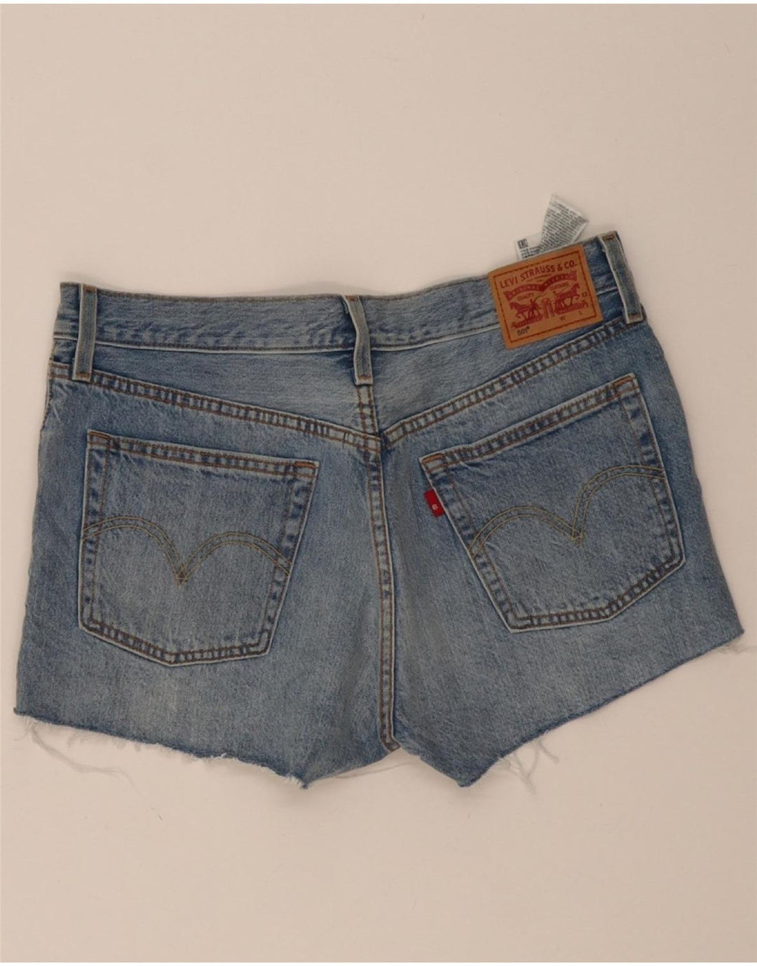 LEVI'S Womens 501 Denim Hot Pants W29 Medium Blue Cotton Vintage Levi's and Second-Hand Levi's from Messina Hembry 