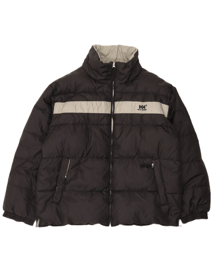 Męska wyściełana kurtka Helly Hansen Graphic UK 44 2XL Czarny nylon z blokami kolorów
