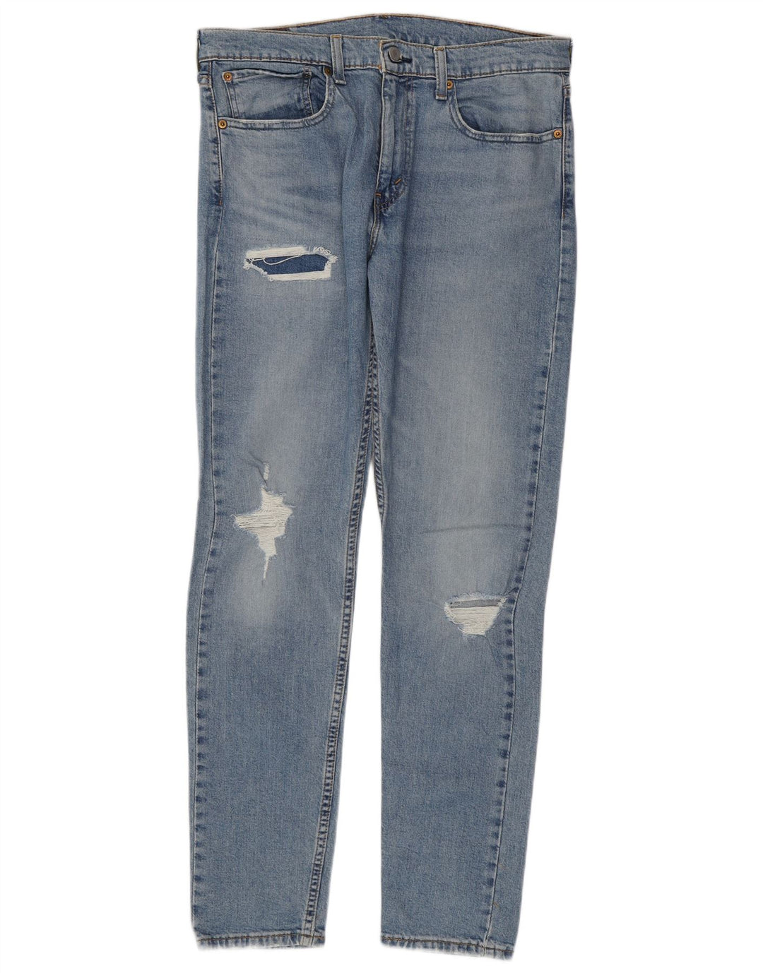 Męskie jeansy Levi's 512 Distressed Slim Tapered W34 L32 Niebieskie bawełniane