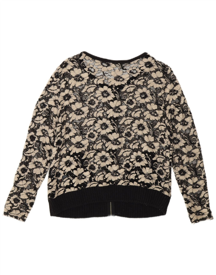 Damski prześwitujący sweterek MINT VELVET UK 14, średni czarny wiskoza