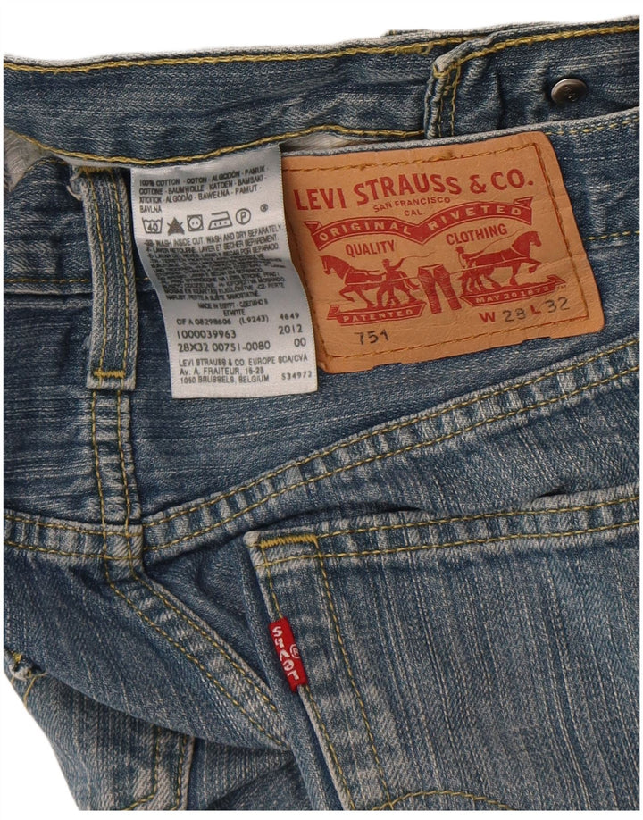 Damskie jeansy Levi's 751 Straight W28 L32 Niebieskie bawełniane