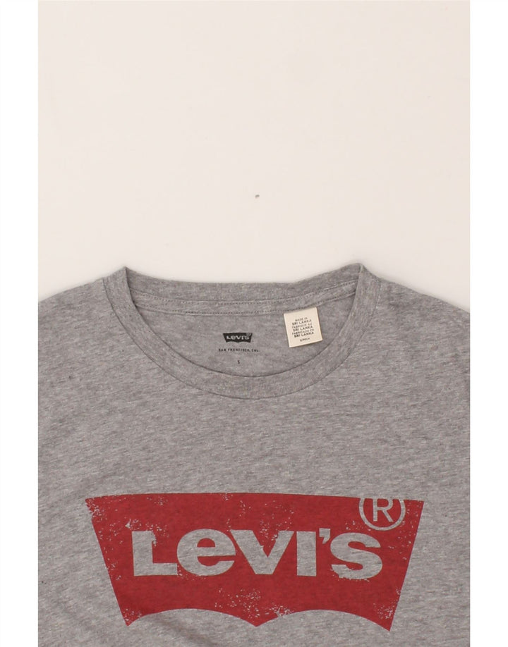LEVI'S Mens Graphic T-Shirt Top Small Grey Cotton Vintage Levi's and Second-Hand Levi's from Messina Hembry 