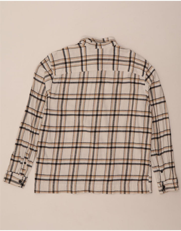 Męska koszula flanelowa Jack & Jones 2XL, bawełniana w białą kratkę