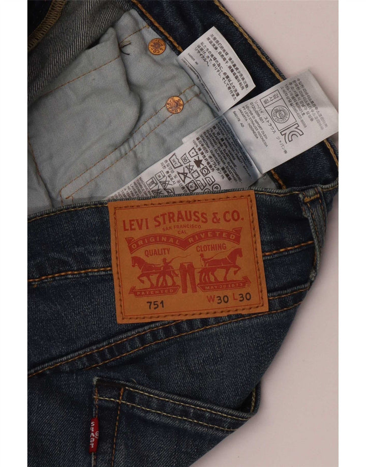 Męskie jeansy Levi's 751 Straight W30 L30 Niebieskie bawełniane