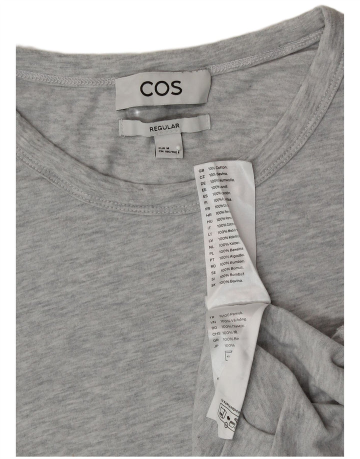 COS Męski T-shirt o regularnym kroju, średnioszary, bawełniany