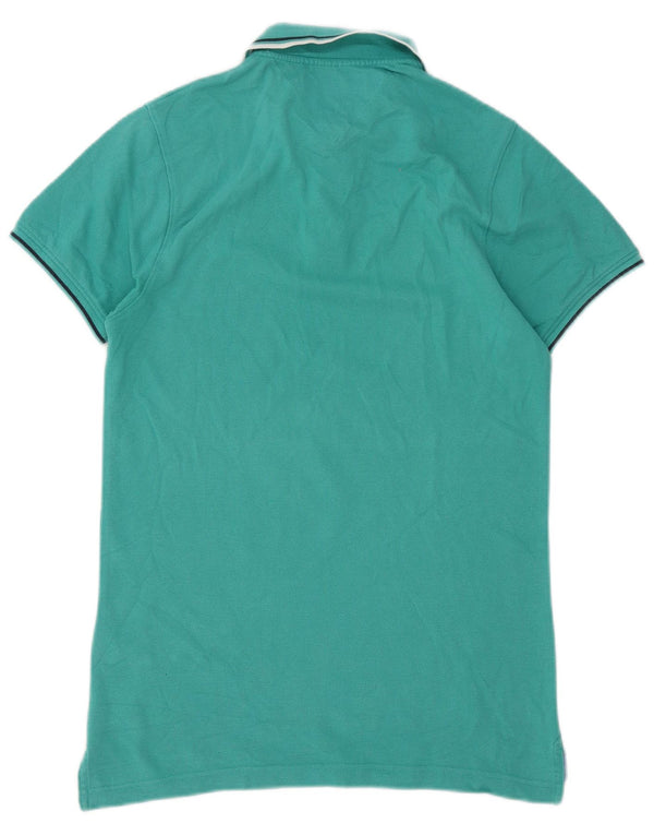 Tommy Hilfiger Mens Slim Fit Polo Shirt Small Green Cotton