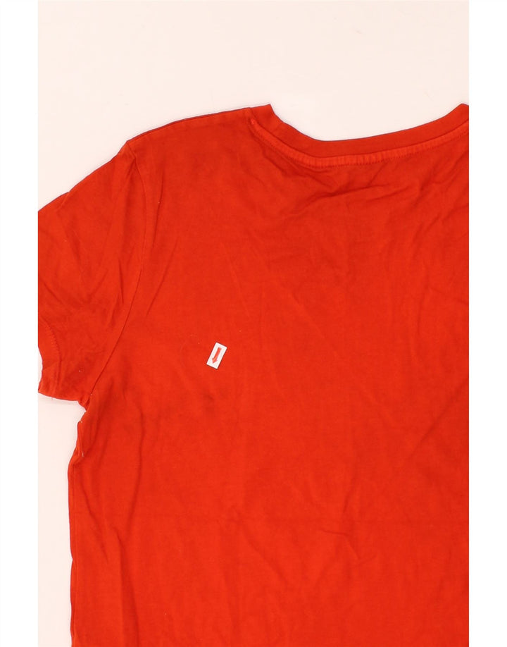 LEVI'S Womens T-Shirt Top UK 14 Medium Red Cotton Vintage Levi's and Second-Hand Levi's from Messina Hembry 