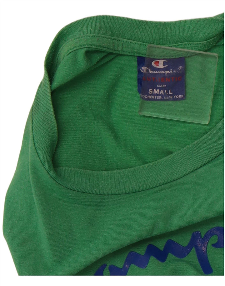 Męski T-shirt z grafiką CHAMPION, mały, zielony