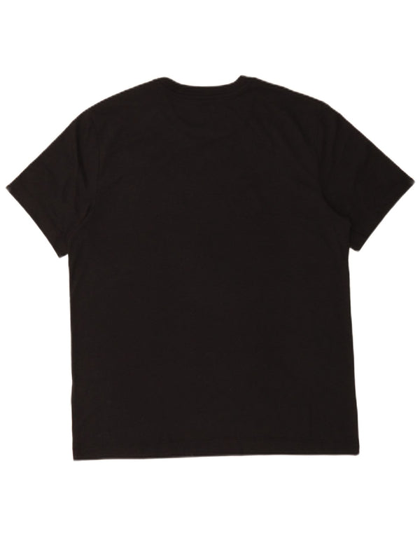 Męski T-shirt z grafiką Nike, duży, czarny, bawełniany