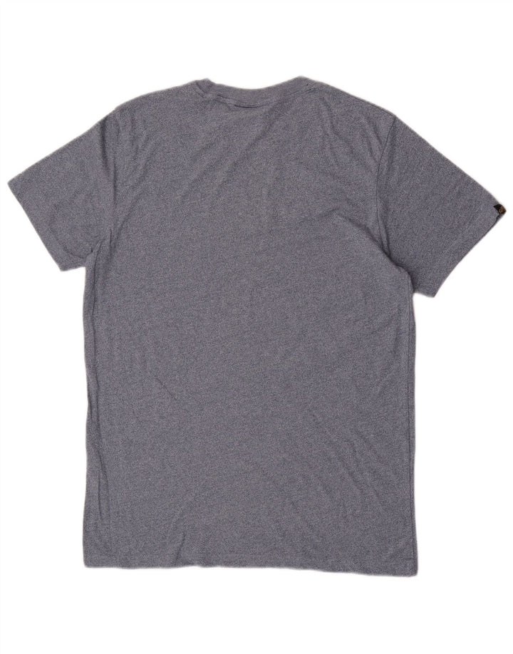 Męski T-shirt z grafiką Superdry, mały, niebieski, bawełniany