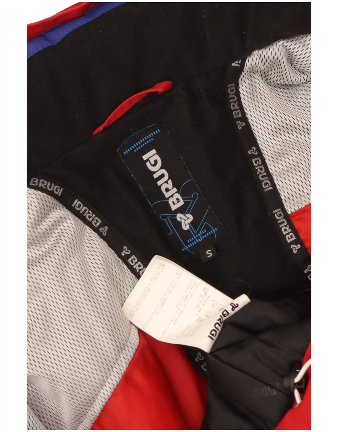 Męska kurtka narciarska z kapturem Brugi UK 36 Small Red Colorblock Poliamid