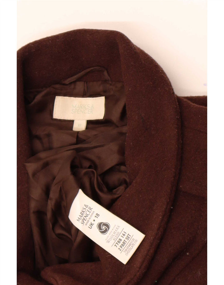 Marks & Spencer Płaszcz damski UK 18 XL, brązowa, nowa wełna