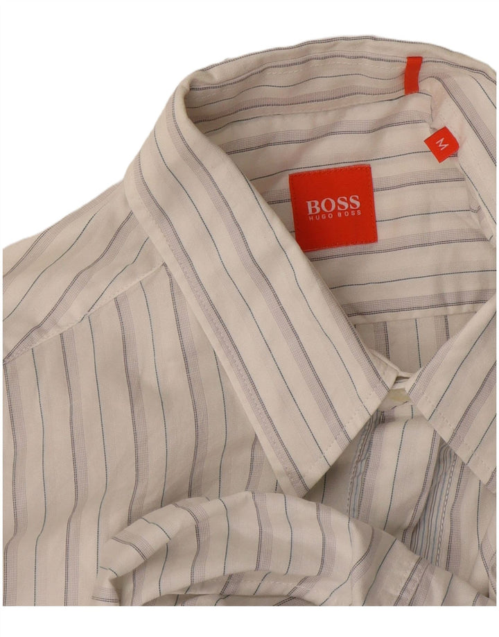 Koszula męska Hugo Boss w średnie białe paski