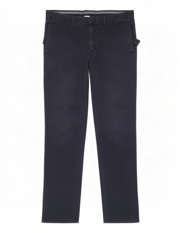 Massimo Dutti Mens Slim Fit Chino Trousers EU 40 Medium W31 L32 Navy Blue