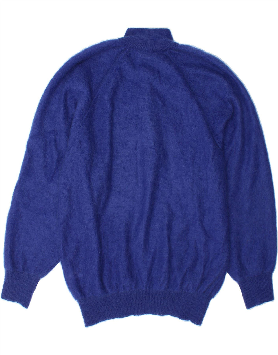 MARZ Womens Button Neck Jumper Sweater UK 16 Large Blue Mohair Vintage Marz and Second-Hand Marz from Messina Hembry 