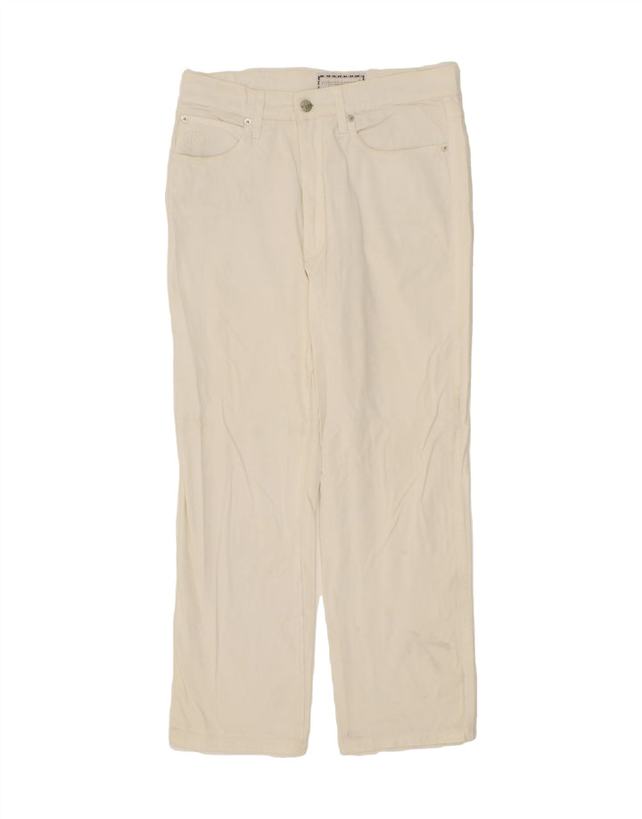 ROCCOBAROCCO Womens Straight Casual Trousers W32 L26  Off White Vintage Roccobarocco and Second-Hand Roccobarocco from Messina Hembry 